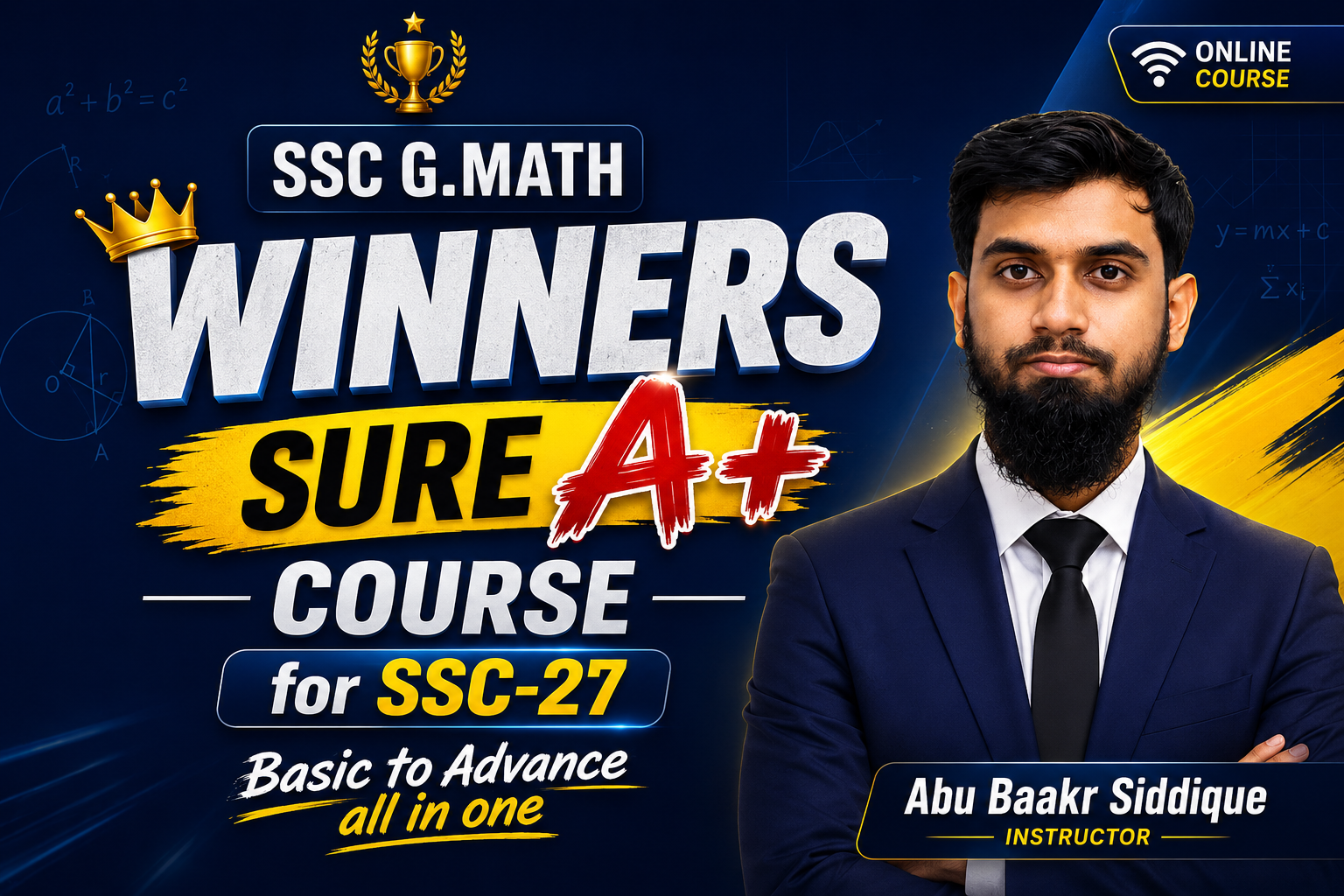 SSC G.Math Winners Sure A+ Course for SSC-27 || Basic to Advance all in one